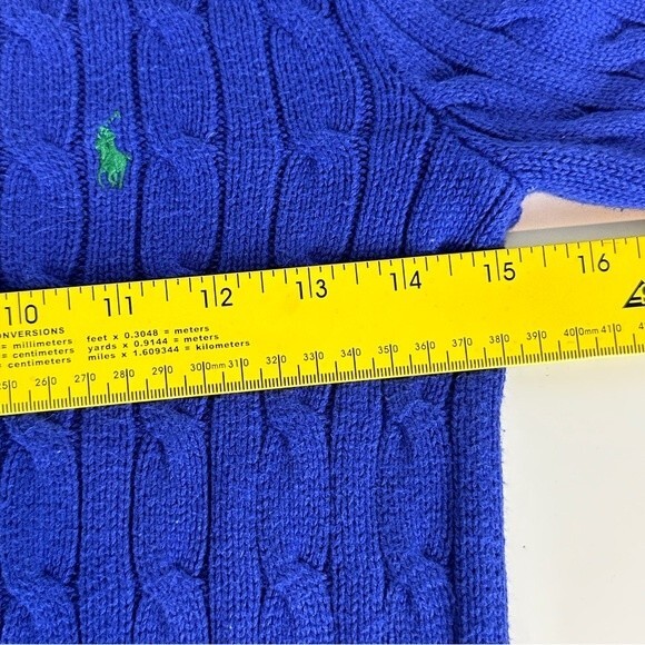 Polo Ralph Lauren Cable Knit Sweater Blue Youth 7 - Picture 5 of 8